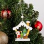 2495 Коледна фигурка за окачване Къщичка в снега, 8 см, снимка 2