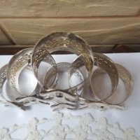 Красиви посребрени пръстени за салфетки от Англия , снимка 4 - Антикварни и старинни предмети - 39283945