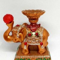 Слон, слонче Свещник, декорация, сувенир за подарък., снимка 2 - Декорация за дома - 27865069