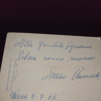 Стара картичка на ATTILIO PLANINSE с автограф надписана за ЦЕНИТЕЛИ 41616, снимка 5 - Колекции - 43096699