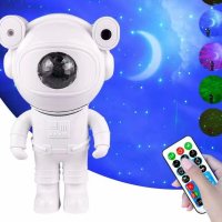 Астронавт звезден проектор, Нощна лампа за деца, 360 настройка,  с 12 различни светлинни ефекта, снимка 4 - Настолни лампи - 43434172