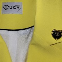 Елегантно жълто сако Lucy, снимка 5 - Сака - 38296809