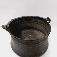Старо голямо калайдисано медно котле, менче(4.3), снимка 4 - Антикварни и старинни предмети - 43550600