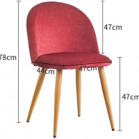 Стол бордо / комплект от два трапезни стола / столове с мека седалка и облегалка МОДЕЛ 77, снимка 5 - Столове - 33460102