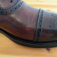 Santoni Oxford Brogue Goodyear + подарък, снимка 8 - Официални обувки - 36499461