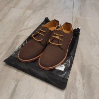 Мъжки ежедневни обувки с връзки велурени, кафяви, размер 45, снимка 7 - Ежедневни обувки - 43751405