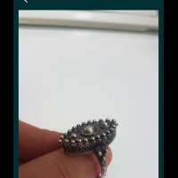 Сребърен пръстен филигран, снимка 3 - Антикварни и старинни предмети - 43307068