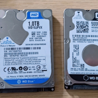 Продавам 500GB/1TB WD Blue/Black / 2.5 inch, снимка 1 - Твърди дискове - 44896629