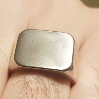 Мъжки елегантен стоманен пръстен бижу , снимка 2 - Пръстени - 35533240