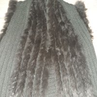 Елек плетиво и естествен заешки косъм , снимка 4 - Елеци - 35254054