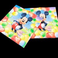 Мики Маус и балони 10 парти салфетки рожден ден, снимка 1 - Други - 27454198