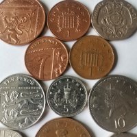 лот монети Англия, Кралица Елизабет , снимка 2 - Нумизматика и бонистика - 43252222