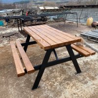 Пикник маса с пейки, снимка 2 - Градински мебели, декорация  - 43625042