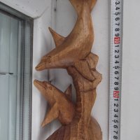 Фигура "Двойка делфини" дървена, снимка 5 - Други ценни предмети - 32536711