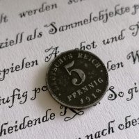 Райх монета - Германия - 5 пфенига | 1918г.; серия А, снимка 1 - Нумизматика и бонистика - 33336708