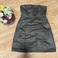 кожена рокля на НМ, змийски принт, снимка 1 - Рокли - 43130030