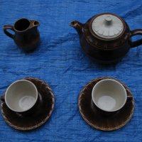 Чайник каничка и 2 чаши, снимка 1 - Антикварни и старинни предмети - 35281823
