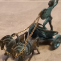 мини бронзова статуетка римска колесница , снимка 9 - Статуетки - 43906146
