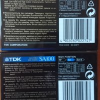 Аудио касети /аудио касета/ TDK SA 100 chromdioxid, снимка 2 - Аудио касети - 37754595
