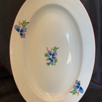 Български порцелан-голяма елипсовидна чиния, снимка 1 - Чинии - 32700030