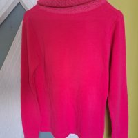 Дамско поло с голяма обърната яка циклама, снимка 5 - Блузи с дълъг ръкав и пуловери - 44129272