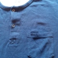 Синя мъжка риза без яка с дълъг ръкав Livergy №48-50, снимка 13 - Ризи - 33569669