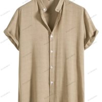 Мъжка модна модерна ежедневна риза с къс ръкав и яка, 7цвята - 023, снимка 4 - Ризи - 40847586