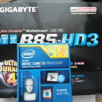 GIGABAYTE B85-HD3 Intel i5-4690K, снимка 1 - Дънни платки - 36972316
