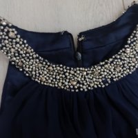 Дълга официална бална рокля в тъмно синьо, снимка 5 - Рокли - 40386041