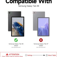 Калъф Dexnor за Samsung Galaxy Tab A8, протектор и стойка, черен, снимка 2 - Таблети - 43956543