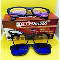 Очила с магнитни бързо сменяеми лещи 3 в 1, Magic Vision, снимка 1 - Други - 38591103