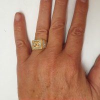 Златни плътни мъжки пръстени-14 К, снимка 6 - Пръстени - 38309178