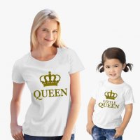 Комплект дамска и детска тениска QUEEN, снимка 2 - Тениски - 27229388