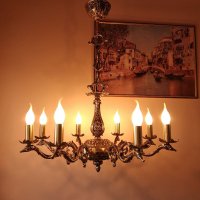 Луксозен аплик за стена-бароков старинен,винтидж,осветтително тяло,лампа, снимка 12 - Лампи за стена - 39550073