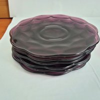 Стъклени чинии цветно лилаво стъкло, снимка 12 - Антикварни и старинни предмети - 27012145