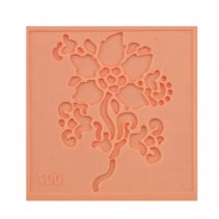 Цвете с дръжка  в квадрат силиконов молд отпечатък фондан украса декор бисквитки и др., снимка 2 - Форми - 32869131