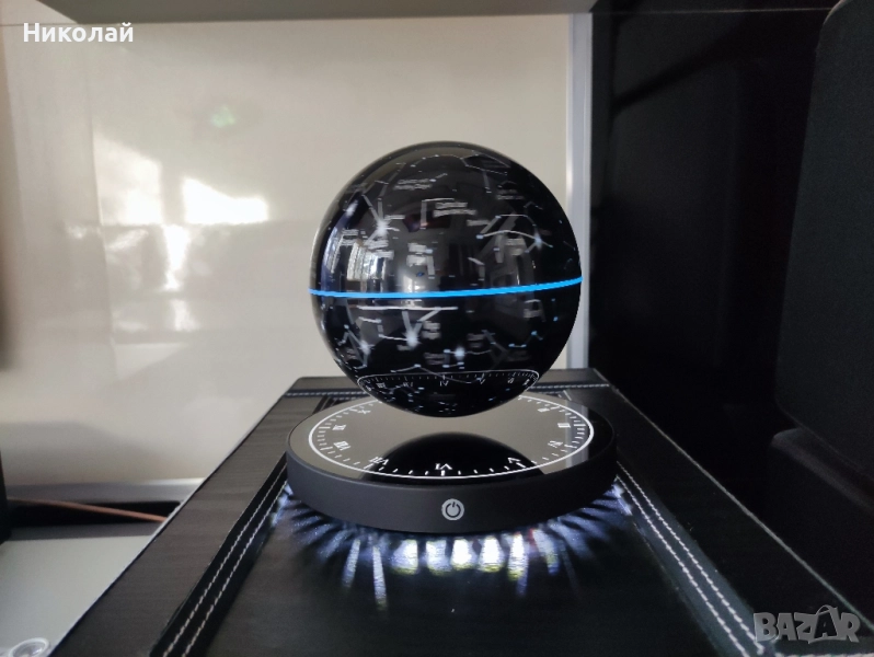 Левитиращ магнитен глобус, въртящ се на 360°, LED светлина, снимка 1