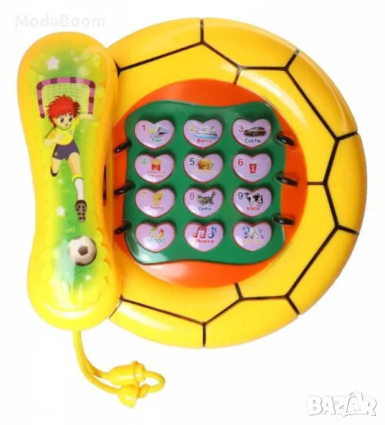 Телефон играчка във формата на топка със светлина и звук, снимка 1