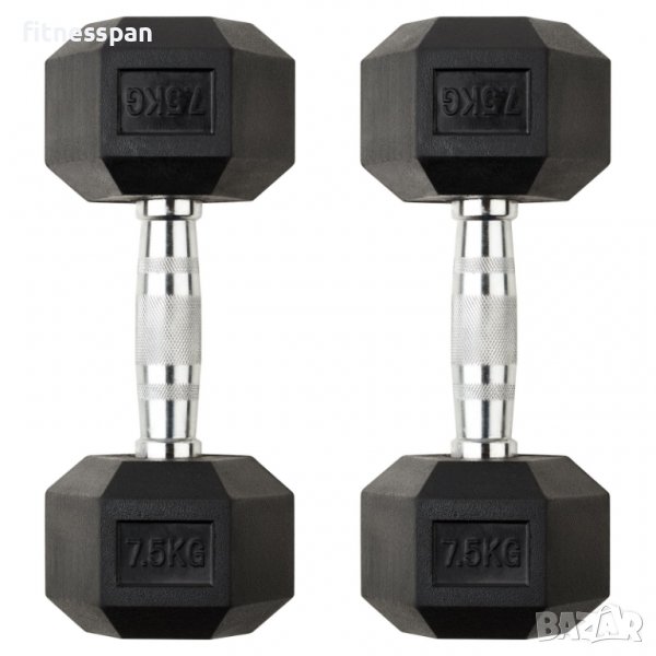 Хексалгенови дъмбел 2 бр. х 7,5 кг., снимка 1