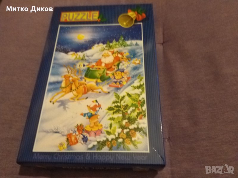 Puzzle 100 pcs merry christmas happy new year Пъзел 100части нов 32х22,5см, снимка 1