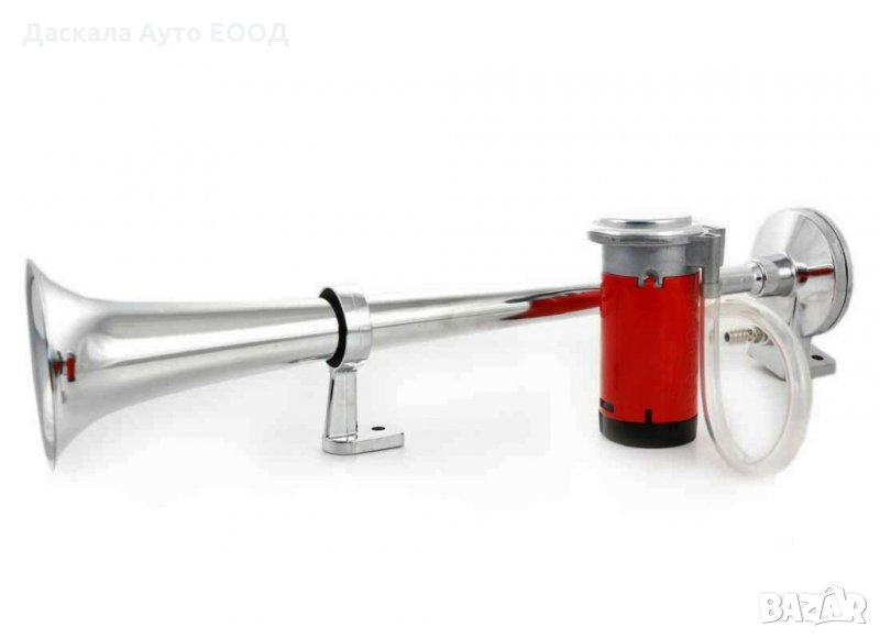 Тромба сирена клаксон за камион единична с компресор 24V, снимка 1