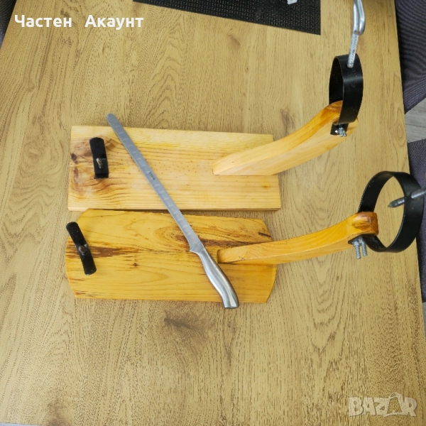 Стойка за хамон + нож за хамон, снимка 1