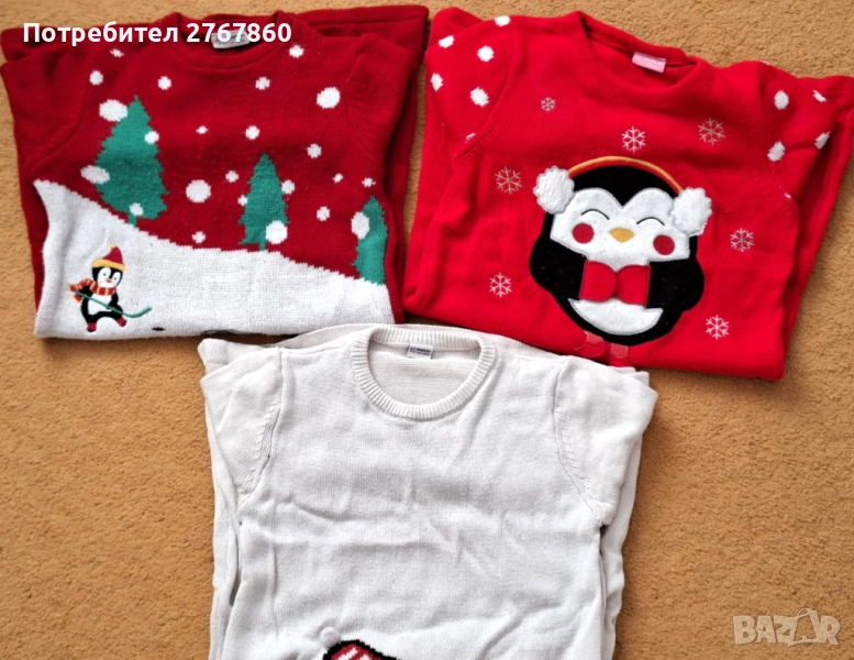 3 броя детски коледни рокли LC Waikiki, размер 140, снимка 1