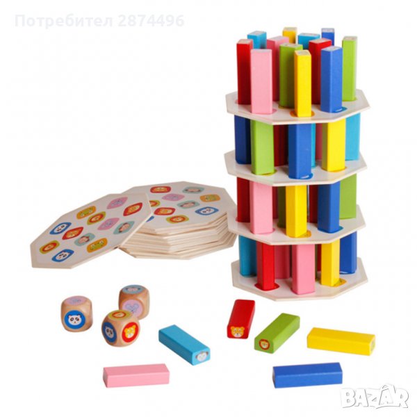 3619 Дженга  с животни и зарчета, снимка 1