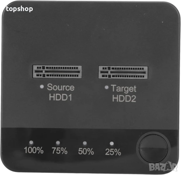 Дубликатор за M.2 SSD, 2 слота 1Gbps високоскоростно офлайн клониране на M.2 SATA SSD, Type-C - SATA, снимка 1