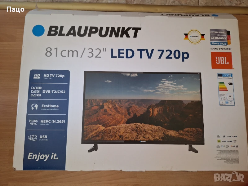 Blaupunkt HD LED TV 32"/1480/Диагонал дисплей 81 cm, снимка 1