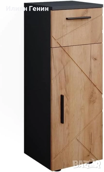 Шкаф за баня Vicco Midi, златен дъб / антрацит, снимка 1