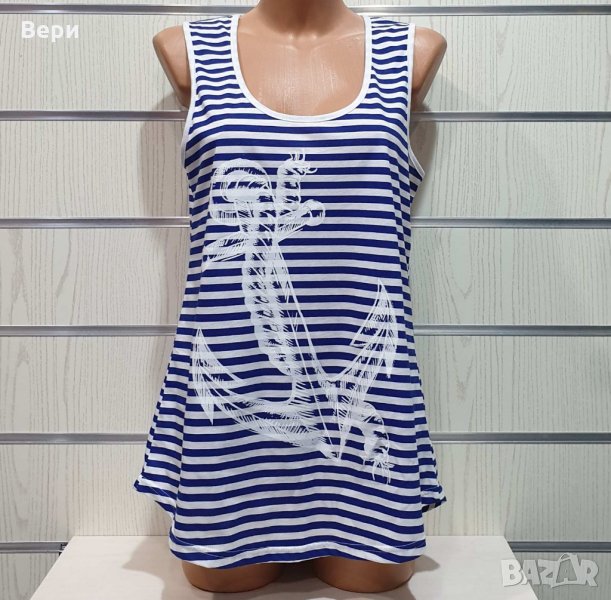 Нов дамски моряшки потник с трансферен печат Голяма котва, Морски, снимка 1