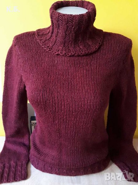 Ръчно плетен пуловер р-р XS, снимка 1