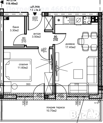 Двустаен апартамент в Беломорски! , снимка 1